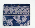 Dark Blue Banarasi Linen Saree