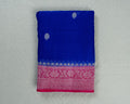 Royal Blue Banarasi Chiffon Saree