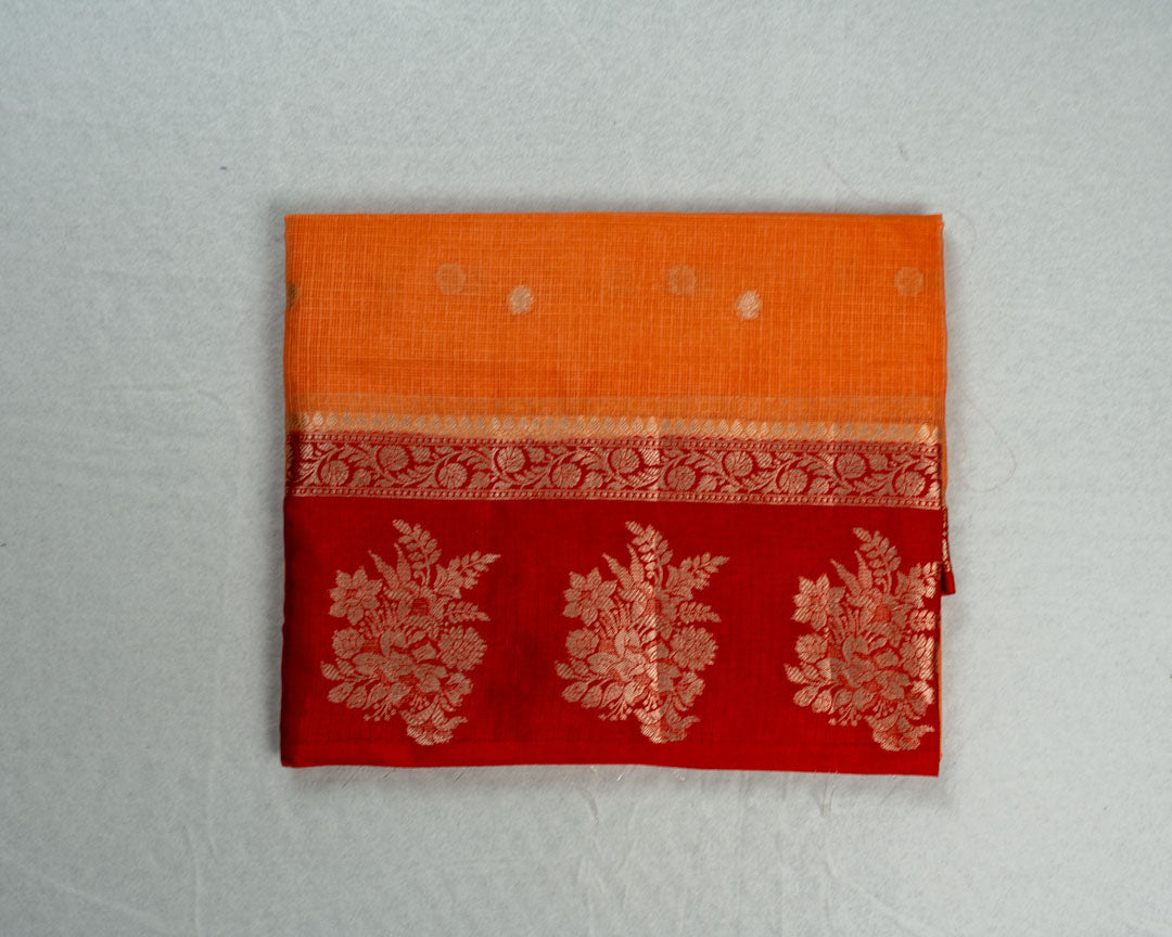 Orange Banarasi Kota Saree