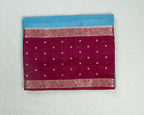 Blue Banarasi Tussar Silk Saree
