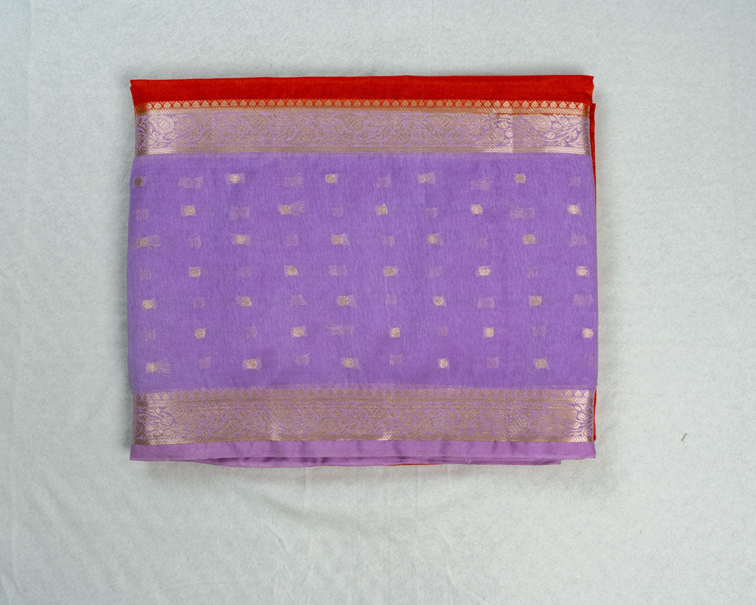 Red Banarasi Tussar Silk Saree