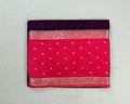 maroon Banarasi Tussar Silk Saree