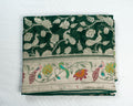 Dark Green Banarasi paithanya Saree