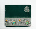 Green Banarasi Tussar Silk Saree