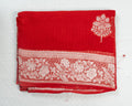 Red Banarasi Tussar Silk Saree