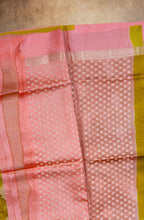 Banaras Kashmiri Silk pink pallu woven motif detail