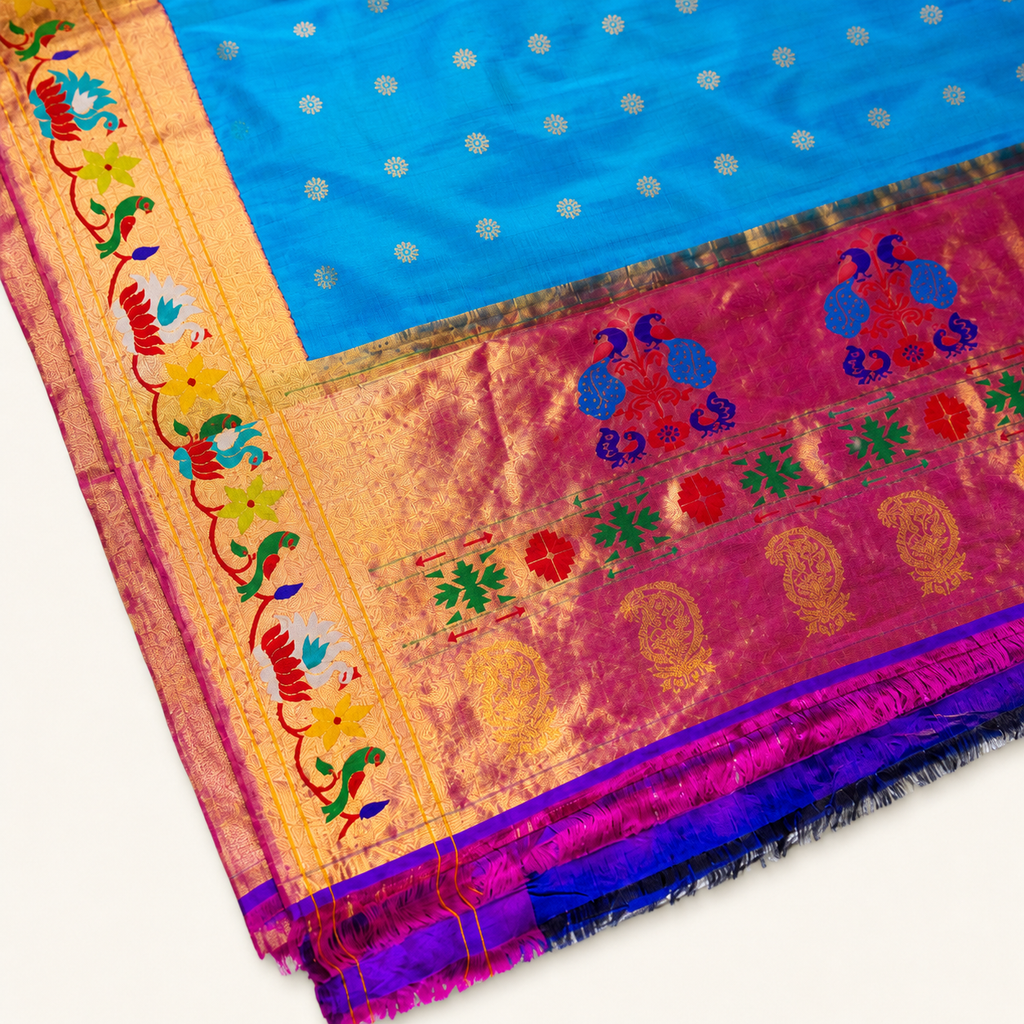 Pure handloom Gadwal saree catalog 40 — border detail