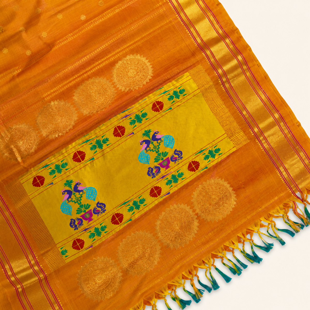 Pure handloom Gadwal saree catalog 41 — pallu detail