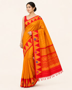Pure handloom Gadwal saree catalog 42 — modeled view with minimal jewelry