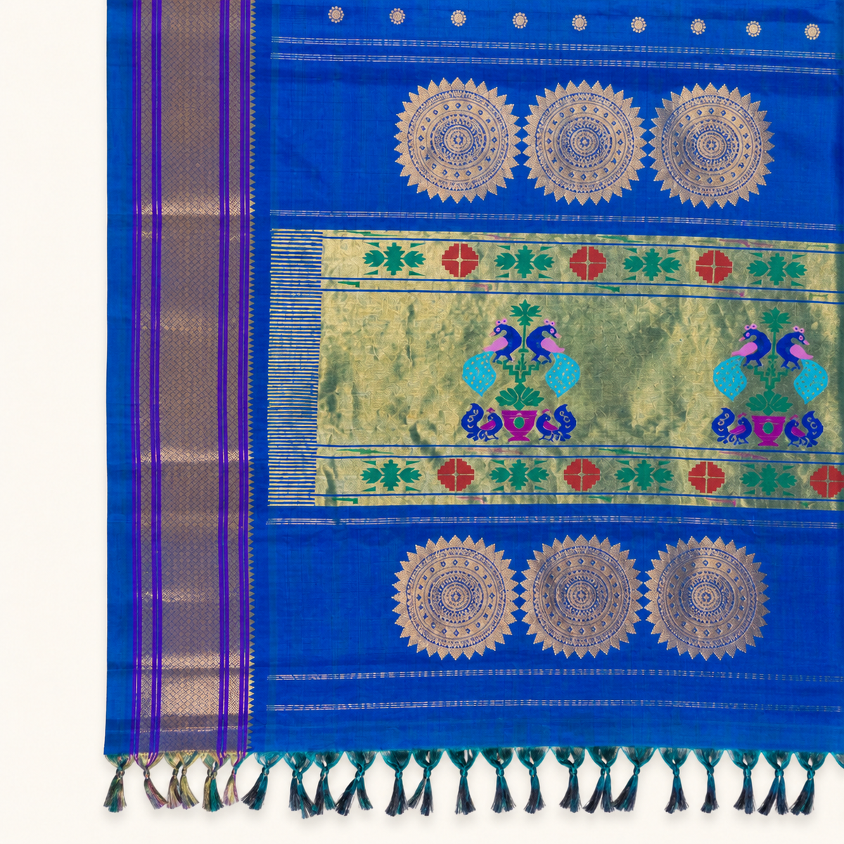 Pure handloom Gadwal saree catalog 44 — border detail