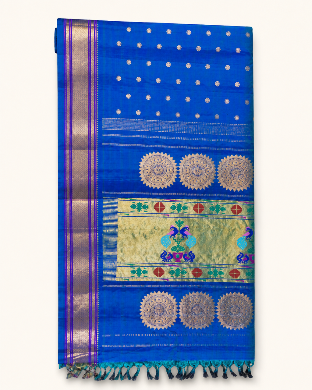 Pure handloom Gadwal saree catalog 44 — studio product view