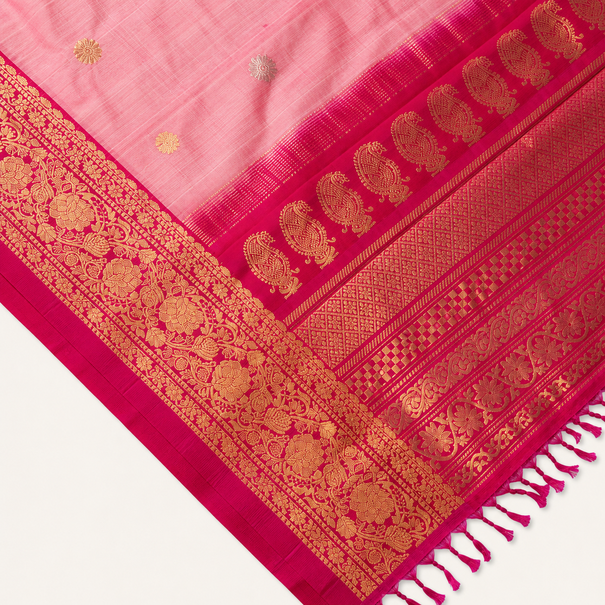 Pure handloom Gadwal saree catalog 45 — border detail