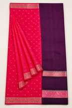 Maroon Banarasi Tussar Silk Saree – pallu view