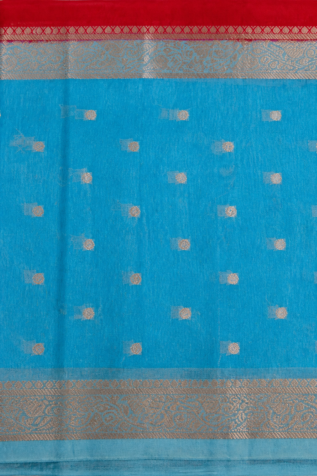 Pink Banarasi Tussar Silk Saree – border view